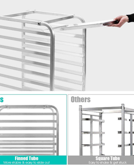 10 Tier Aluminum Bakery Rack Home Commercial Kitchen Bun Pan - Giantexus