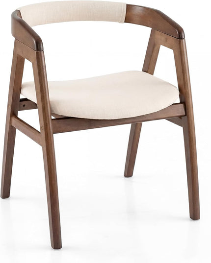 Giantex Fauteuil d'appoint moderne du milieu du siècle, en tissu, bambou