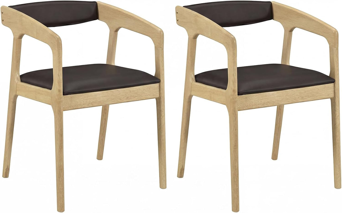 Giantex Modern Accent Chair - PU Leather Upholstered Armchairs w/Cozy Backrest & Padded Seat Cushion