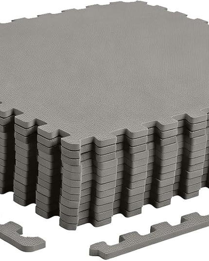 Giantex 0.5" Thick Non-Slip EVA Foam Floor Tiles with Borders