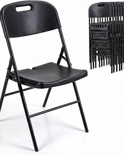 Giantex Folding Plastic Chairs w/HDPE Backrest & Seat (4/8/12)