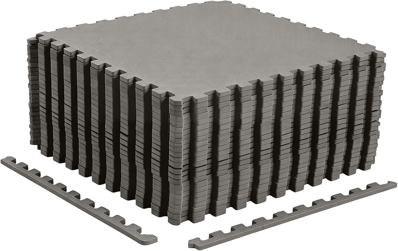 Giantex 0.5" Thick Non-Slip EVA Foam Floor Tiles with Borders