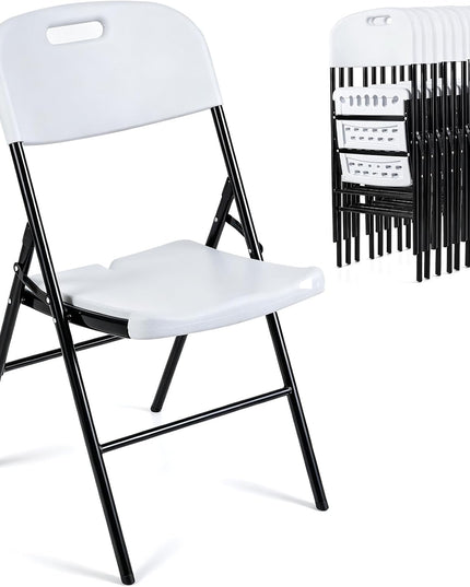 Giantex Folding Plastic Chairs w/HDPE Backrest & Seat (4/8/12)