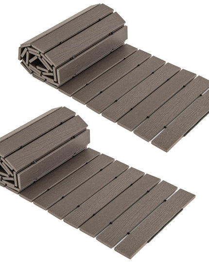 Giantex 8 FT Chemin de jardin, Passage extérieur étanche en HDPE avec surface antidérapante