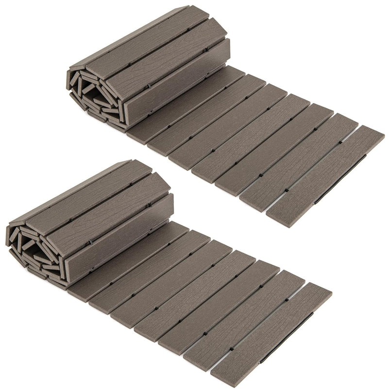Giantex 8 FT Chemin de jardin, Passage extérieur étanche en HDPE avec surface antidérapante