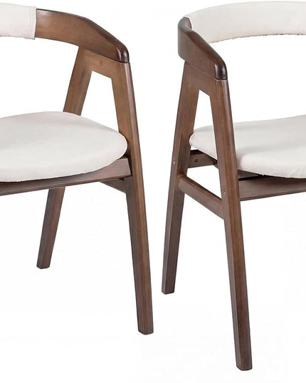 Giantex Fauteuil d'appoint moderne du milieu du siècle, en tissu, bambou