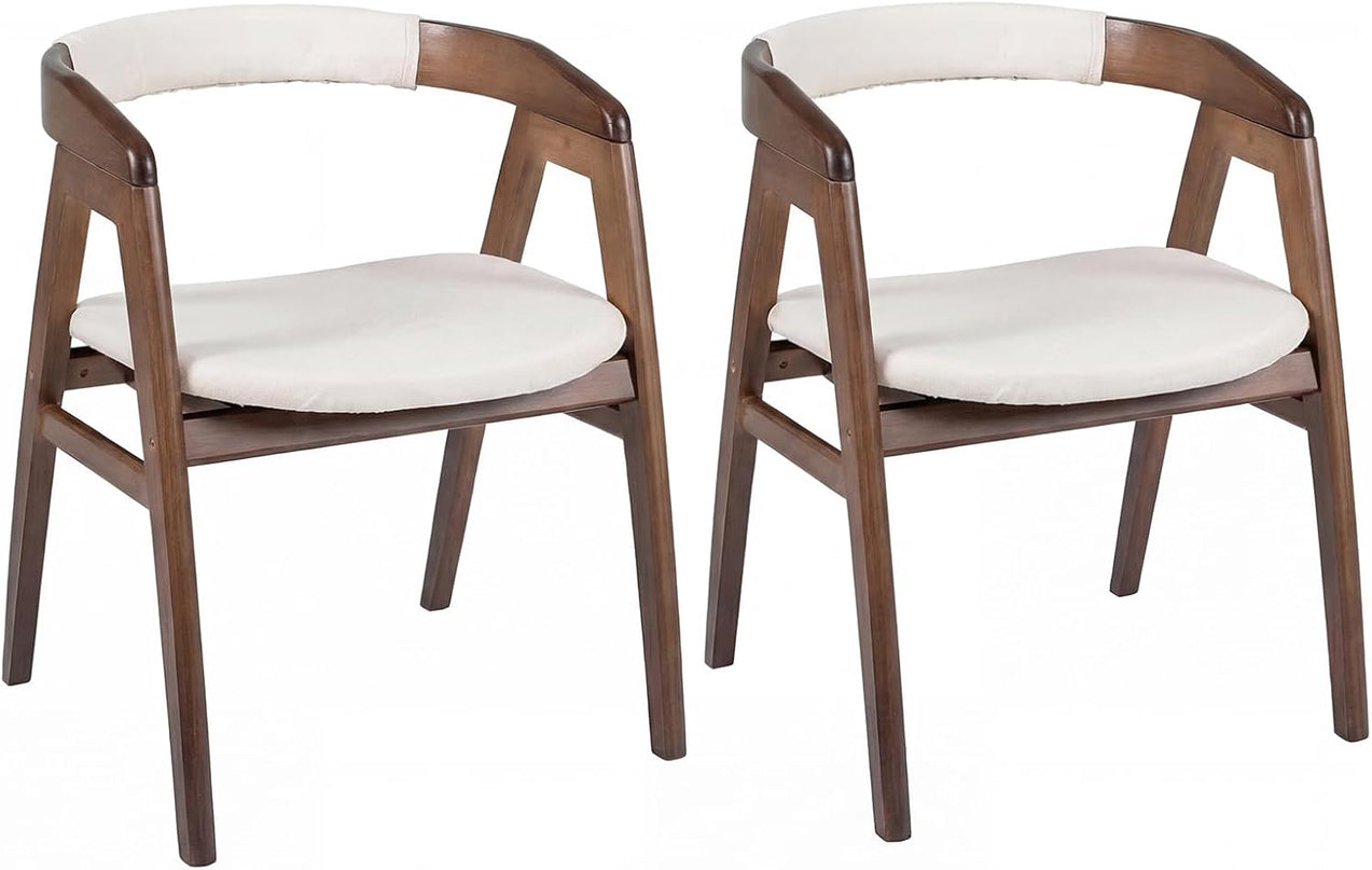 Giantex Fauteuil d'appoint moderne du milieu du siècle, en tissu, bambou