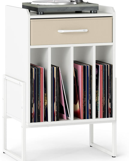 Meuble Tourne-disque Giantex avec tiroir et support de disques vinyles