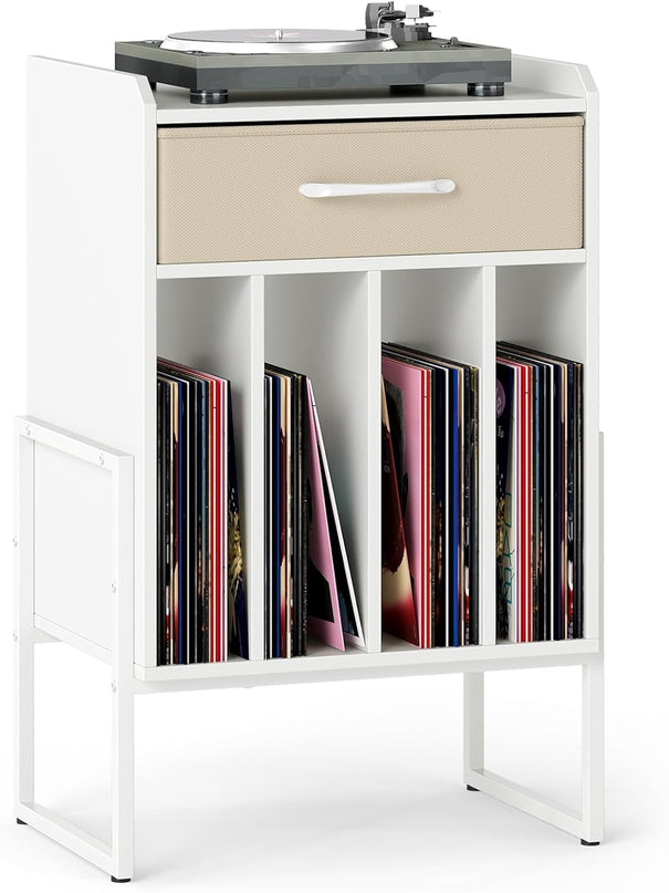 Meuble Tourne-disque Giantex avec tiroir et support de disques vinyles