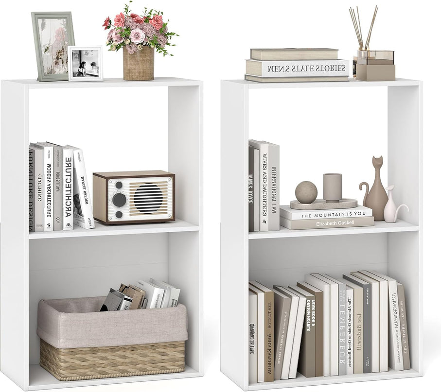 Giantex 3-Tier 2-Cube Bookcase w/Open Storage Compartment (1/2)