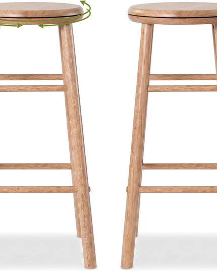 GIANTEX 24 Inch/29 Inch Round Swivel Bar Stools Set of 2/4