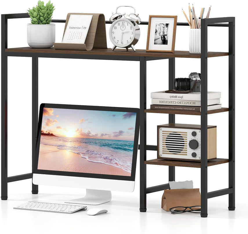Giantex Desktop Bookshelf | 38.5" Dorm Desk Hutch for 27" Monitor