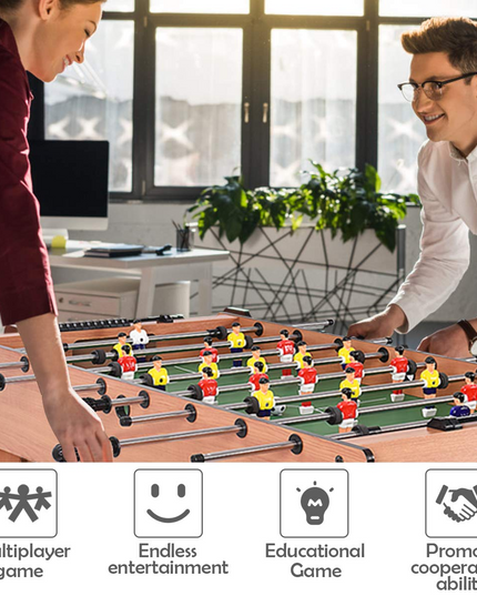 Giantex 48'' Wooden Soccer Table Game w/ Footballs