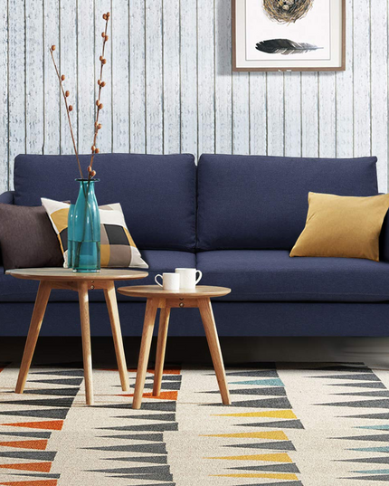 Giantex Modern Upholstered Accent Sofa, Fabric Futon Sofa Bed