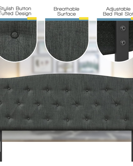 Giantex Upholstered Headboard, Button Tufted Headboard