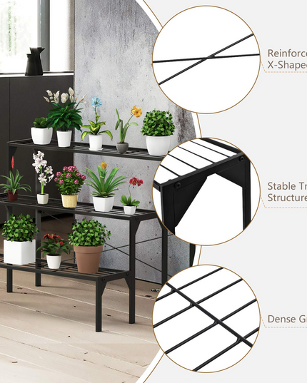 Giantex 3 Tiers Metal Plant Stand
