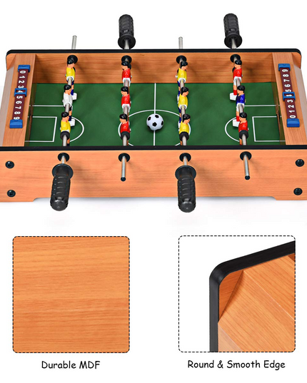Giantex 20" Easily Assemble Wooden Mini Foosball Table Top w/ Footballs