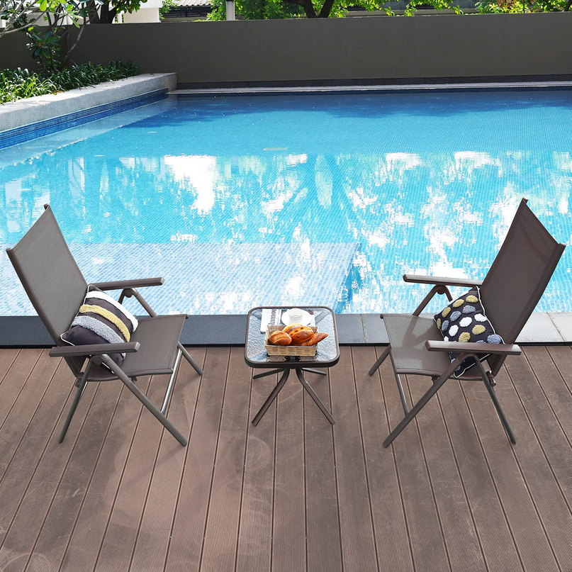 Giantex Patio Dining Chairs for Camping Pool Beach Yard No Assembly