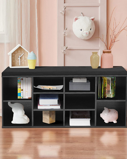 Giantex Shoe Storage Bench with Cushion, Entryway Shoe Rack Bench