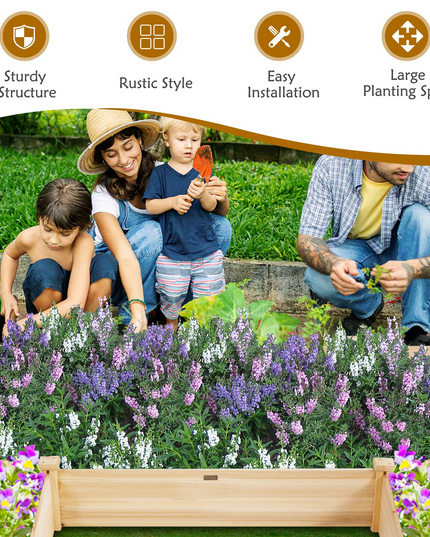 U-Shaped Raised Garden Bed (92.5" L x 95" W x 11" H)
