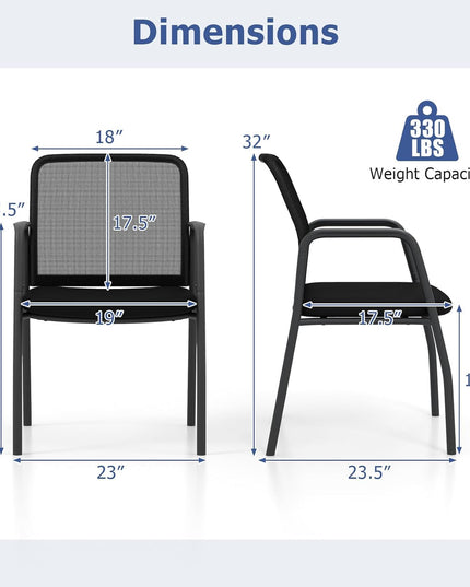 Giantex Office Guest Chair, Waiting Room Chairs with Mesh Back
