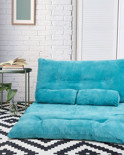 Adjustable Floor Sofa Couch with 2 Pillows, Multi-Functional 6-Position Foldable Lazy Sofa Sleeper Bed - Giantexus