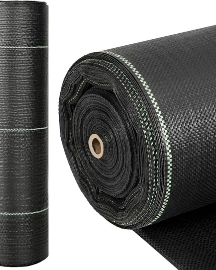 Giantex 6.5x330 FT Weed Barrier Landscape Fabric, 3.2OZ Heavy-Duty Permeable Woven PP Ground Cover