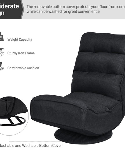 360 Degree Swivel Floor Chair, Lazy Sofa Lounge Chair - Giantexus
