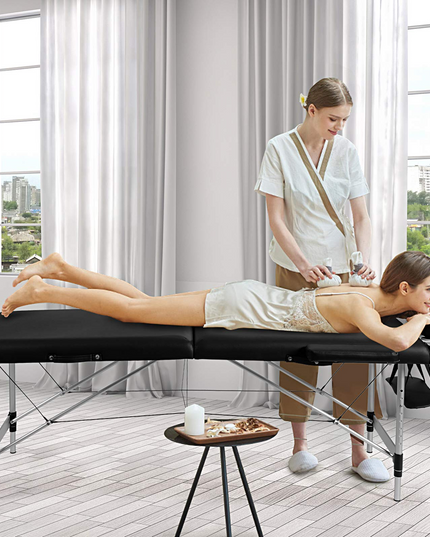 Giantex Portable Massage Table 84inch, Folding Lash Bed Aluminium Frame