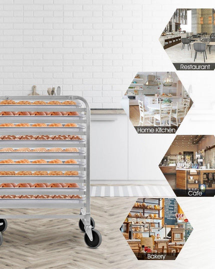 10 Tier Aluminum Bakery Rack Home Commercial Kitchen Bun Pan - Giantexus