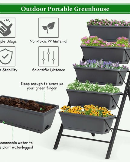 Vertical Raised Garden Bed, Elevated Planter Raised Beds with Water Drainage