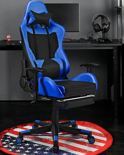 Massage Gaming Chair, Adjustable High Back with Health Massager Lumbar Support