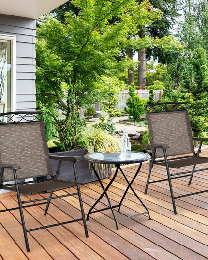 Set of 2 or 4 Patio Chairs, Outdoor Folding Lawn Chairs for Beach