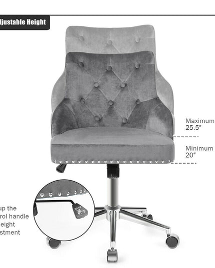 Giantex Modern Home Office Chair, Adjustable Task Chair Computer Desk Chair