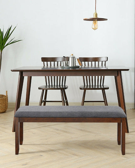 Giantex Dining Room Bench, Wood Kitchen Table Bench with Upholstered, 47.5 x 15.5 x 19.5 Inches Ottoman Bench
