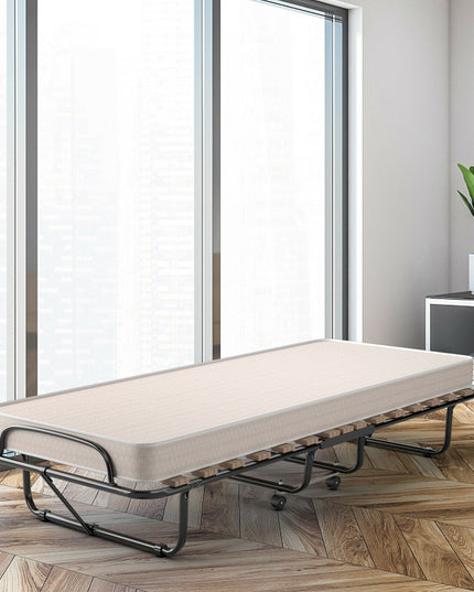 Folding Bed with Mattress Rollaway Guest Bed
