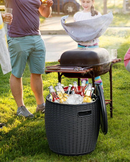 Giantex 12 Gallon Ice Cooler, Wicker Round Ice Chest