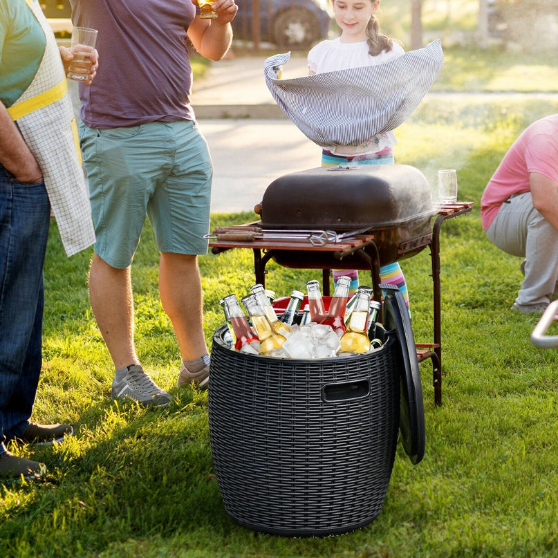 Giantex 12 Gallon Ice Cooler, Wicker Round Ice Chest