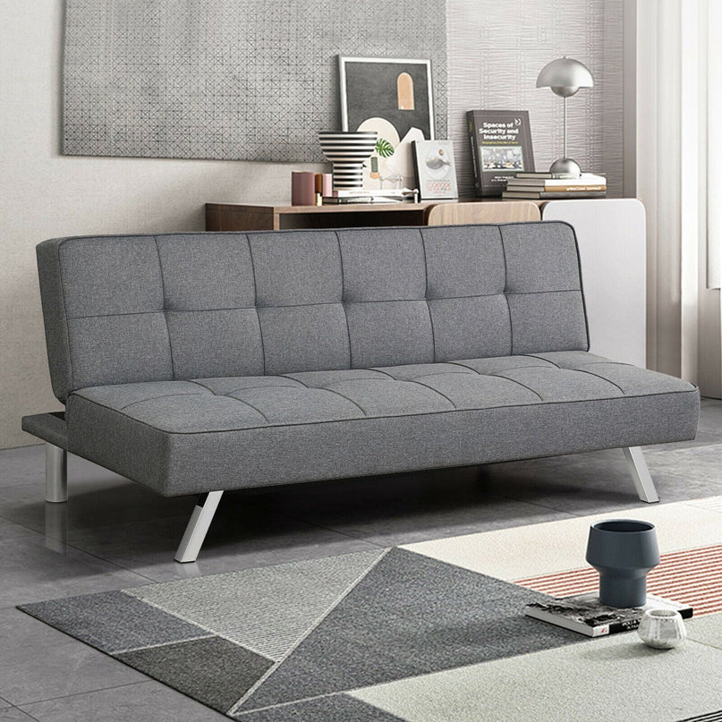 Giantex 3-Seat Convertible Sofa Bed, Sofa Bed w/ 3 Adjustable Angles
