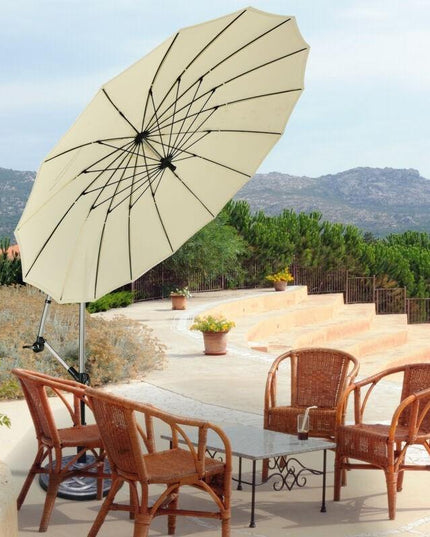 10FT Patio Offset Umbrella, Cantilever Outdoor Umbrella with Easy Tilt Adjustment - Giantexus