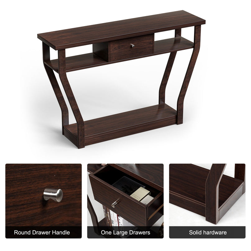 Console Table Modern Easy Assembly Entryway Table