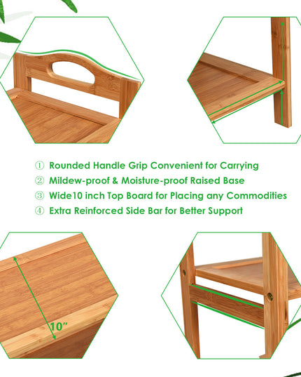 Bamboo Shoe Rack 5 Tier, Freestanding Shoe Rack - Giantexus