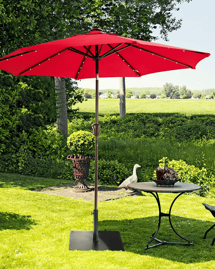 Giantex Square Umbrella Base, Steel Heavy Duty Patio Market Umbrella Stand (20/25 Inch) - Giantexus