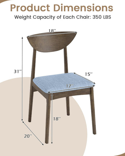 Giantex Wooden Dining Chairs Set for Dining Room Home