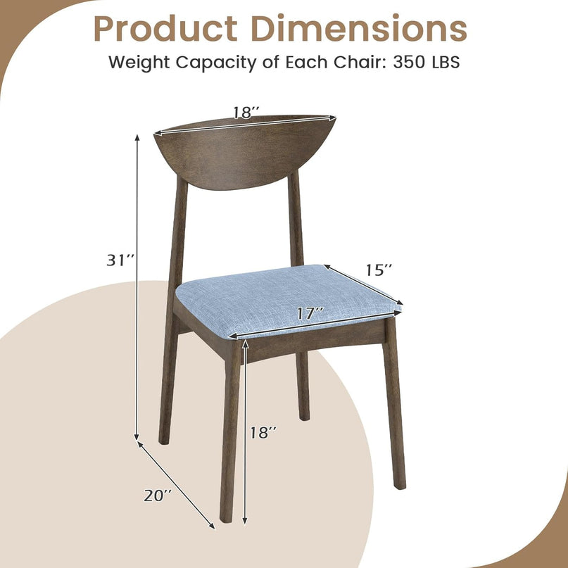 Giantex Wooden Dining Chairs Set for Dining Room Home