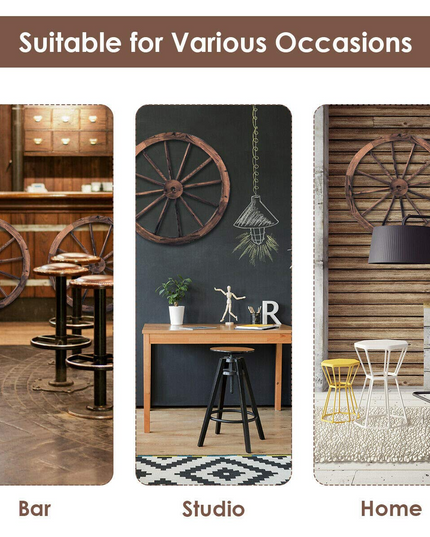 Giantex 30-Inch Set of Two Decorative Wooden Wheel