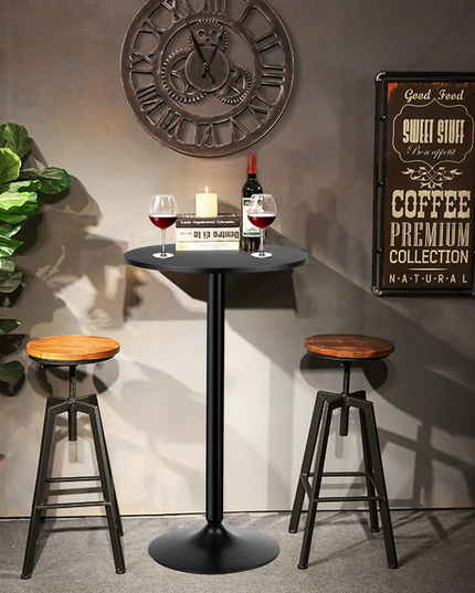 Giantex Pub Bar Table 24-Inch Round Top 40-Inch Height Modern Style