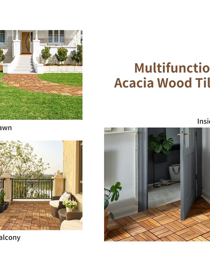 27 PCS Interlocking Patio Deck Tiles - Giantex