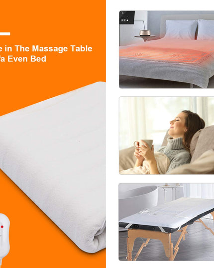 Giantex Standard Massage Table Warmer, Spa Table Heating Pad with Three Heat Settings