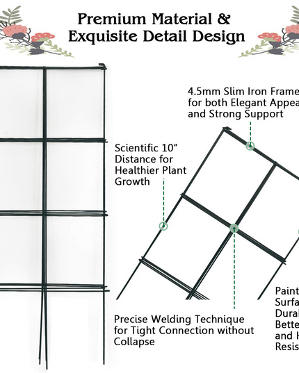 Giantex Pack of 4/8 Plant Cage Support, Tomato Stakes and Cages (16''Lx 16''Wx 39''H)